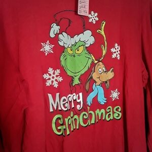 NWOT Grinch XL 16-18 Adorable Grinch & Max Long Sleeve Nightshirt